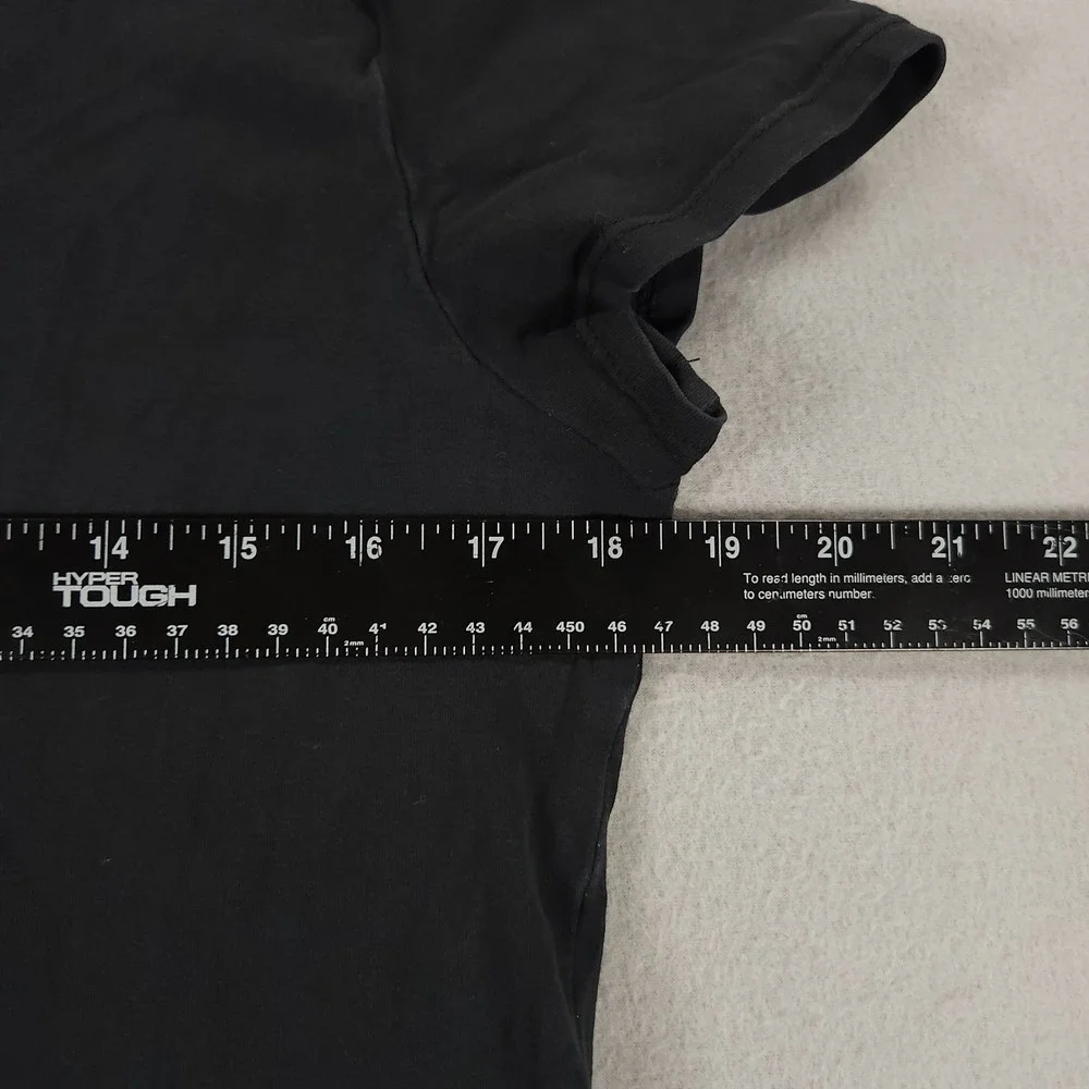 Abercrombie & Fitch Baby Tee Womens L Black Short Sleeve Cotton Blend TShirt Top - Picture 5 of 5